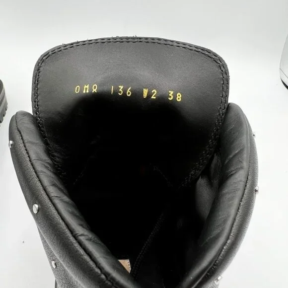 Valentino Garavani Black Rockstud Ankle Hiking Boots - Picture 6 of 12